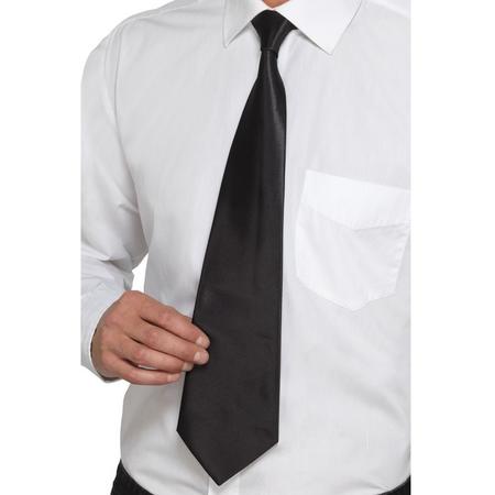 Zwarte stropdas - Gangster stropdas deluxe