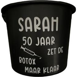 Cadeau Emmer - Sarah - Botox - 12 liter - zwart - cadeau - geschenk - gift - kado - surprise