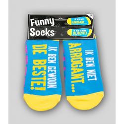 Sokken - Funny socks - Ik ben niet arrogant.... Ik ben gewoon de beste!