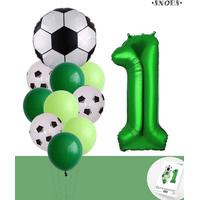 Voetbal Verjaardag * Ballonnen Set 1 Jaar * Hoera 1 Jaar * Jarig Voetbal * Voetbal Fan * Snoes * 80 CM * Voetbal Versiering * Birthday
