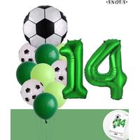 Voetbal Verjaardag * Ballonnen Set 14 Jaar * Hoera 14 Jaar * Jarig Voetbal * Voetbal Fan * Snoes * 80 CM * Voetbal Versiering * Birthday