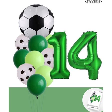 Voetbal Verjaardag * Ballonnen Set 14 Jaar * Hoera 14 Jaar * Jarig Voetbal * Voetbal Fan * Snoes * 80 CM * Voetbal Versiering * Birthday