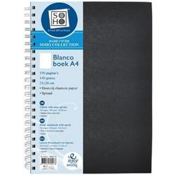 Blanco schetsboek A4 chamois papier met harde kaft en spiraalgebonden