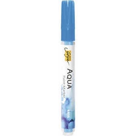 Brushpen SOLO GOYA Aqua Paint Marker, blauw, 6 stuks