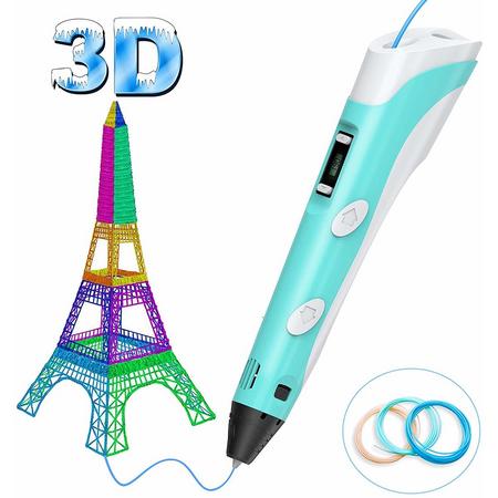 3D pen - 3D printer pen - 3D tekeningen - tekenen - blauw