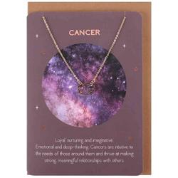 Something Different Ketting Cancer Star Sign Met kaart Goudkleurig