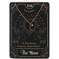 Something Different Ketting The Moon Tarot Necklace Card Met kaart Goudkleurig