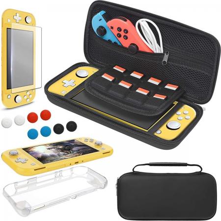 Complete Set Nintendo Switch Lite – Case – Beschermhoes – Screen Protector – Thumb grips – Accessories
