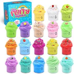 Somstyle Fluffy Slijm Set 18x 50ml - Fluffy Slime Kit - Motoriek Speelgoed - Edacutief Speelgoed - Slijm Voor Kinderen - Slijm Fluffy - Butter Slime