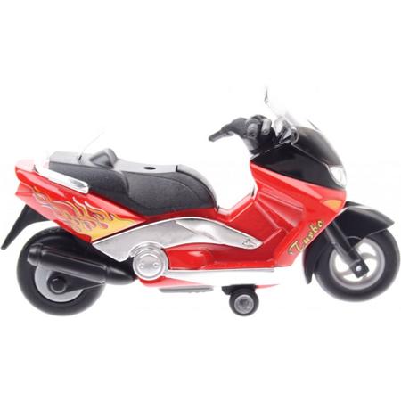 Sonic Metalen motor: motorfiets 12,5 cm rood