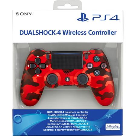 PS4, Wireless Dualshock 4 Controller V2 - Red Camouflage