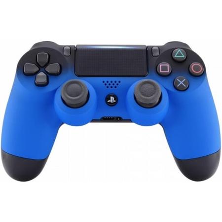 PS4, Wireless Dualshock 4 Controller V2 - Soft Grip Shadow Blue Custom
