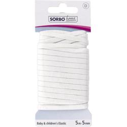 Sorbo Home Essentials elastiek wit 5 mm - blister met 5 m. - baby & kinderen kledingelastiek
