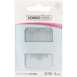 Sorbo Home Essentials embroidery needles - borduurnaalden 5/10 - 16 naalden - assortie