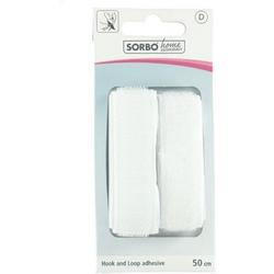 Sorbo Home Essentials - klitteband zelfklevend - wit 50 cm x 2 cm - klittenband extra sterk