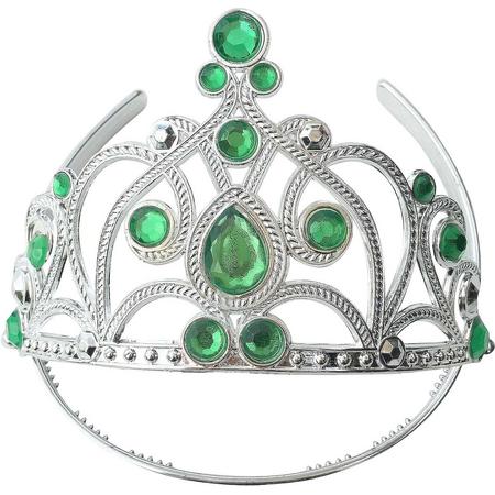 Elsa kroon / tiara Elsa of Anna kroon groen bij Prinsessen jurk