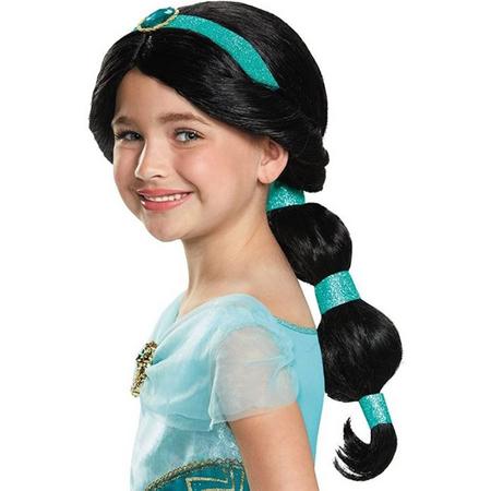 Jasmine pruik Aladdin jurk Arabische prinsessen kostuum verkleedkleding