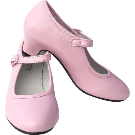 Spaanse Prinsessen schoenen licht roze maat 24  (binnenmaat 16 cm) bij jurk