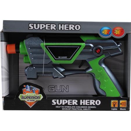 Space Superior Pistool Super Hero Junior Zwart/groen