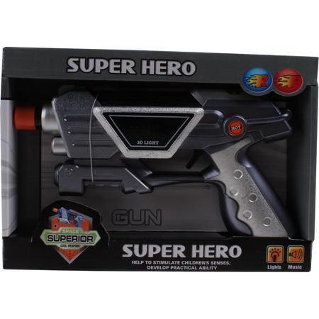 Space Superior Pistool Super Hero Junior Zwart/zilver