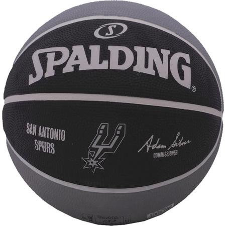 Spalding NBA Team San Antanio 83512Z, Unisex, Zwart, basketbal, maat: 7