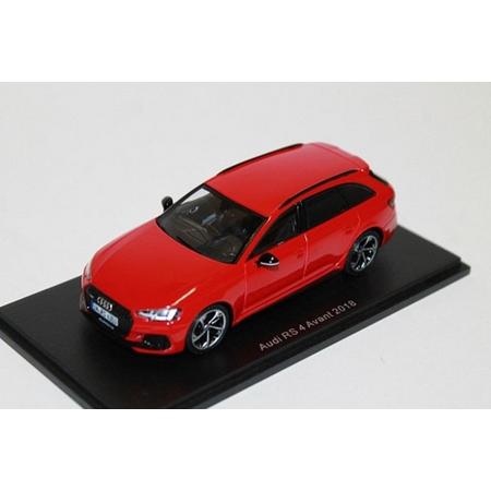 Audi RS4 Avant 2018 Rood 1-43 Spark