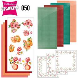 Sparkles Set 50 -  Jeanines Art - Orange Flowers Stickers en DODO