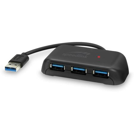 Speedlink, SNAPPY EVO USB Hub - Passive 4-Port - USB 3.0 - Zwart