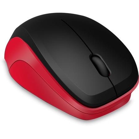Speedlink LEDGY Wireless Silent Mouse - Zwart / Rood