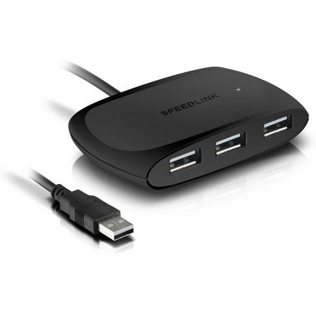 Speedlink SNAPPY - USB Hub 4-Port - Zwart