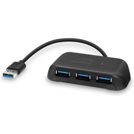 Speedlink SNAPPY EVO USB Hub - Active 4-Port - USB 3.0 - Zwart