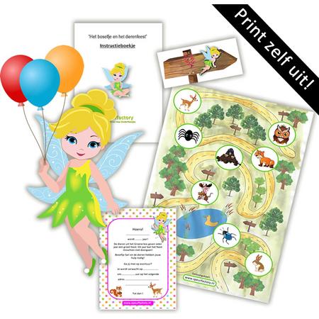 Speurtocht - Het Boselfje en het dierenfeest  - 4 t/m 6 jaar - kinderfeestje - speurtochtpakket - speurpakket - compleet draaiboek - PRINT ZELF UIT!