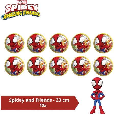 Bal - Voordeelverpakking - Spiderman en Friends - 23 cm - 10 stuks