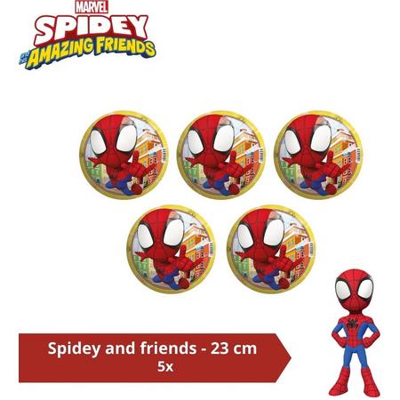 Bal - Voordeelverpakking - Spiderman en Friends - 23 cm - 5 stuks