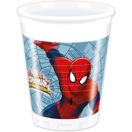 Spider-Man-Plastic-bekers-blauw-maat-One-size