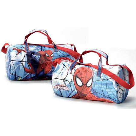 Spiderman - sporttas - weekendtas - 24 cm hoog - blauw/rood
