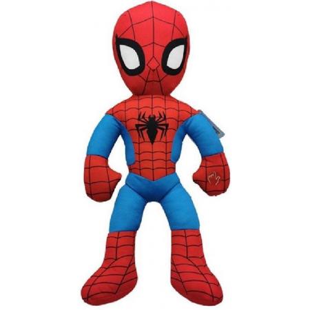Marvel Spider-Man knuffel met geluid - 50 cm - Super zacht - Rood - Blauw