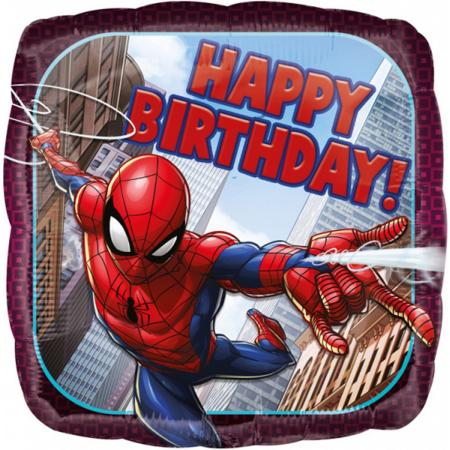 Vierkante aluminium Spider Man™ ballon - Feestdecoratievoorwerp