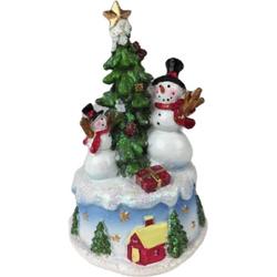 Sneeuwpoppen bij de Kerstboom Muziekdoosje