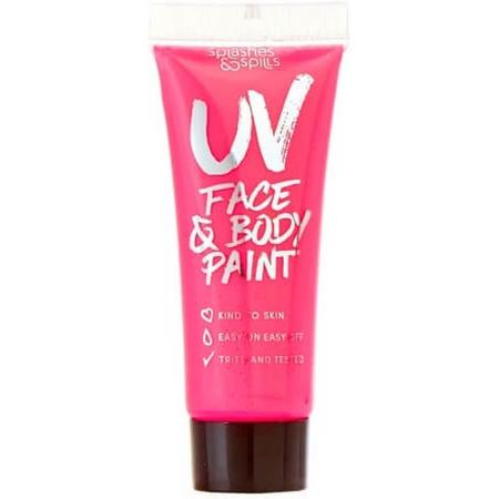Splashes & Spills 10ml UV Face & Body Paint - Pink