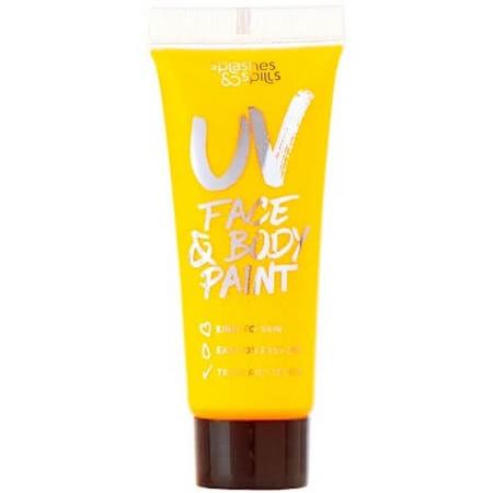 Splashes & Spills 10ml UV Face & Body Paint - Yellow
