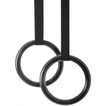 Sportandmore - Set gymnastiek ringen - voor ring training & ring turnen - Ø 23 cm - zwart