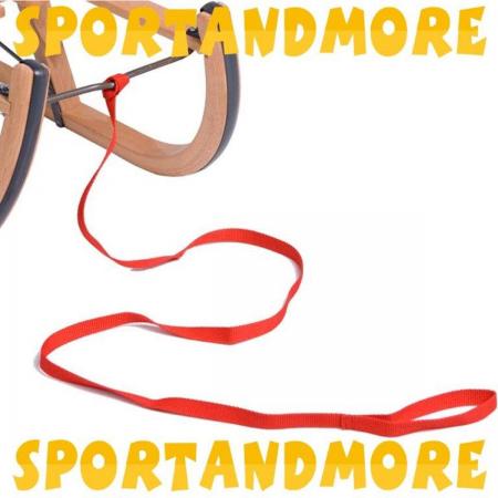 Sportandmore - Trektouw voor Slee - Sleetouw - Treksnoer - Trektouw voor sleeën - 140 cm - Canvas - Rood