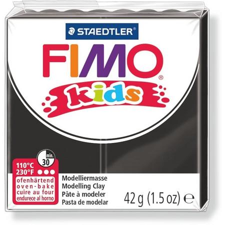 Fimo kids Boetseerklei 42g Zwart 1stuk(s) materiaal voor pottenbakken en boetseren