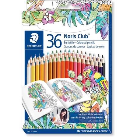 STAEDTLER Noris Club kleurpotlood - set 36 kleuren in Johanna Basford editie
