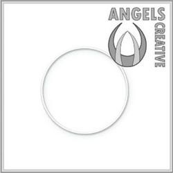 Metalen ring, wit 20 cm
