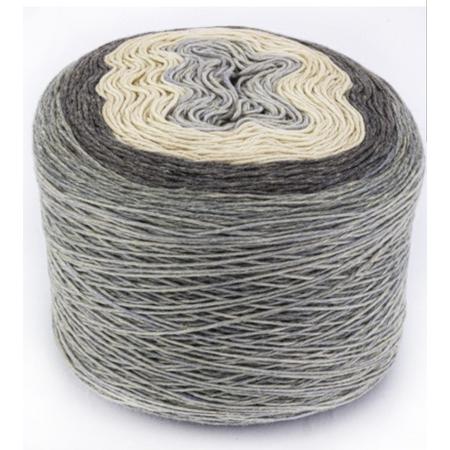 Stafil Magic Dream Yarn-licht grijs-donker grijs-wit-antraciet-850mtr-haken-wol-breien-handwerk