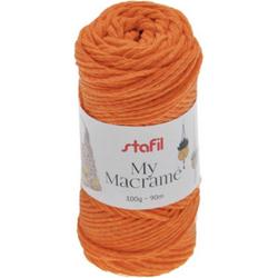 Stafil-My Macrame-Katoengaren-Haken-Breien-Handwerk-Oranje
