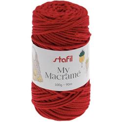 Stafil-My Macrame-Katoengaren-Haken-Breien-Handwerk-rood