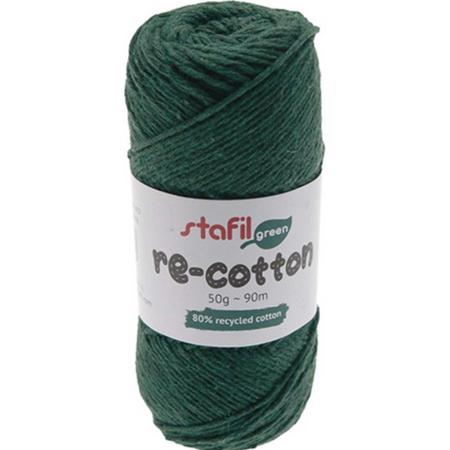 Stafil-Re-Cotton-Katoengaren-Haken-Breien-Handwerk-Dark Green